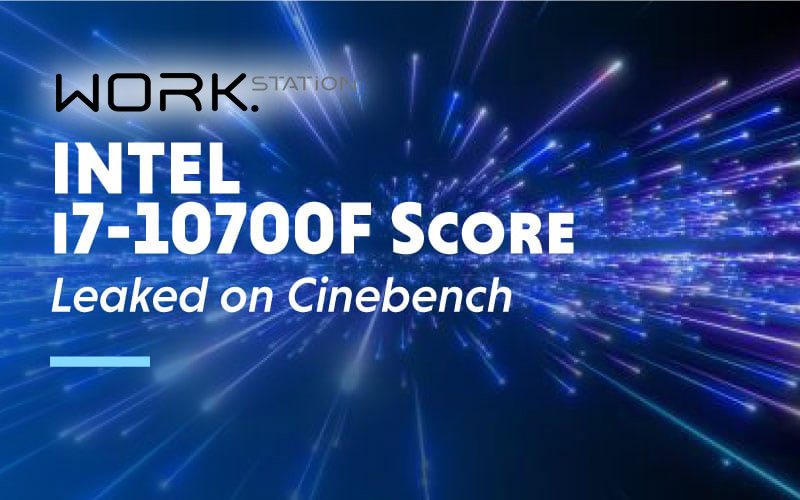 Le score Intel i7-10700F a fui sur Cinebench