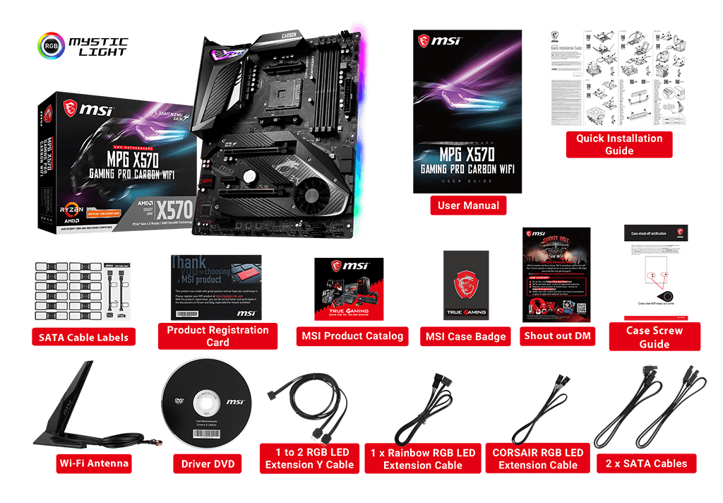 MSI mp x570 gaming pro carbon wifi