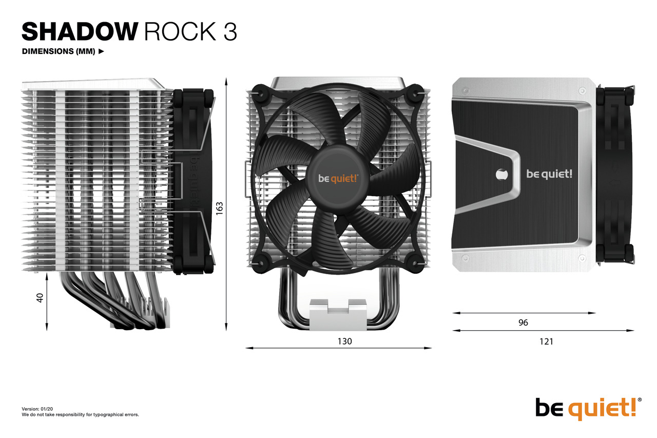 BE QUIET Pure Rock 3 BK004 SPECS