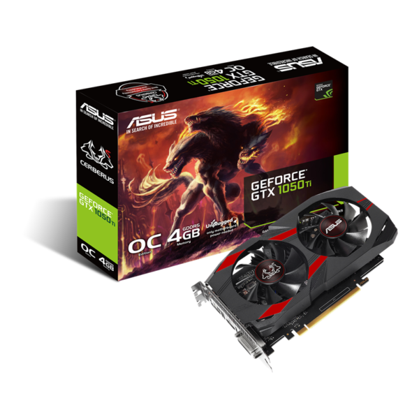 ASUS Cerberus GeForce GTX 1050 Ti OC Edition 4GB GDDR5 MAROC