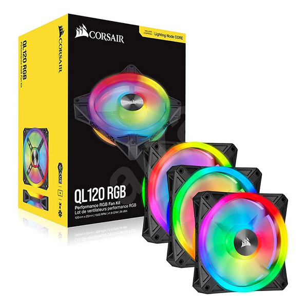 Corsair iCUE QL120 RGB (Pack 3) (Noir) au maroc