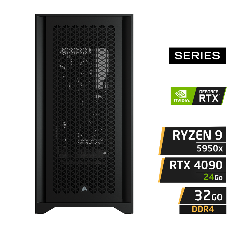 WARBIRD X PRO Ryzen 9 5950X 32GB RTX 4090 - PC Gamer Haut de Gamme