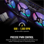 Corsair iCUE LL120 RGB (Pack 3) (Black)