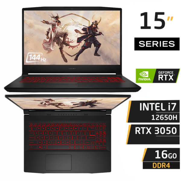 MSI Katana GF66 i7-12650H RTX 3050 16GB 512GB