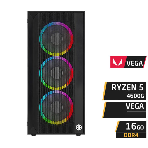 PC GAMER - R5 4600G / VEGA7 / 16Go / 240Go