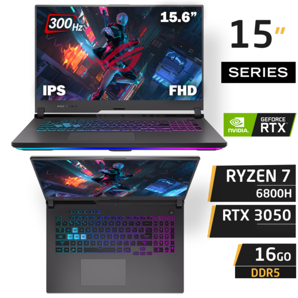 ASUS Rog strix G513 AMD Ryzen 7 R7-6800HS 16GB 512GB RTX 3050 4GB 300Hz