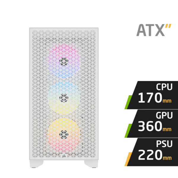 Corsair 3000D RGB AIRFLOW wHITE