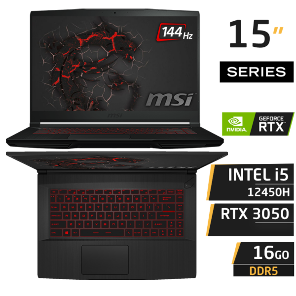 MSI GF63 12uc i5-12450H rtx 3050 16GB 512GB